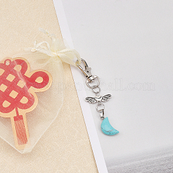 9Pcs 9 Style Gemstone Pendant Decorations&nbsp;HJEW-CA0001-38