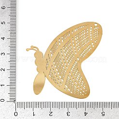 304 Stainless Steel Etched Metal Embellishments Pendants&nbsp;STAS-H236-08G