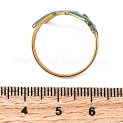 304 Stainless Steel Enamel Cuff Rings&nbsp;RJEW-S650-06G-B