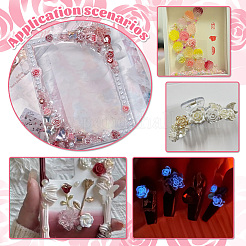 300pcs 3 styles Luminous Transparent Resin Decoden Cabochons&nbsp;RESI-PH0002-21