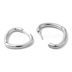 Rack Plating Brass Heart Hoop Earrings for Women&nbsp;EJEW-D059-23P