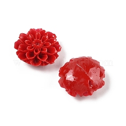 Synthetic Coral 3D Flower Rose Beads&nbsp;CORA-L046-D08