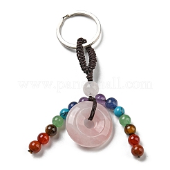 7 Chakra Natural Gemstone Tassel Keychain&nbsp;G-C066-06C