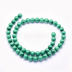 Natural Malachite Beads Strands&nbsp;G-O166-07A-10mm