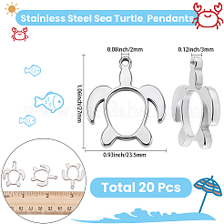 20Pcs Stainless Steel Pendants&nbsp;STAS-SC0021-05