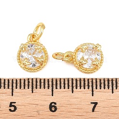 Brass Pave Cubic Zirconia Charms&nbsp;KK-K340-52G