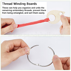 100Pcs MDF Board Bobbins&nbsp;DIY-GF0011-13D