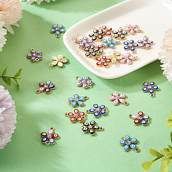 28Pcs 7 Colors Alloy Enamel Connector Charms&nbsp;ENAM-TA0001-87