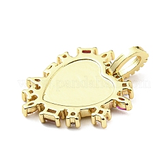 Rack Plating Brass Micro Pave Cubic Zirconia Pendants&nbsp;X-KK-F861-03G