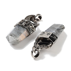 Natural Labradorite Faceted Sword Pendants&nbsp;G-Q163-01AS-05