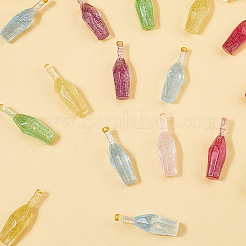 60Pcs 6 Colors Dummy Bottle Transparent Resin Cabochon&nbsp;RESI-SC0036-42
