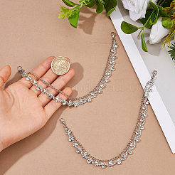 2Pcs Iron Rhinestone Chains with Twisted Chains Boot Strap Chains&nbsp;HJEW-FH00284