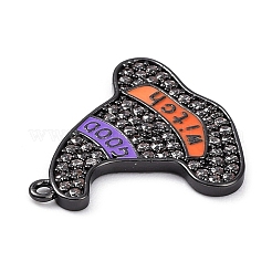 Rack Plating Brass Cubic Zirconia Pendants&nbsp;KK-D031-07B-02
