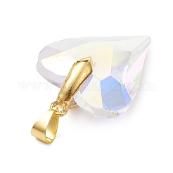 AB Color Plated Glass Pendants&nbsp;PALLOY-JF04736-02