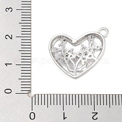 Brass Pave Clear Cubic Zirconia Pendants&nbsp;LS-KK-Z061-07P