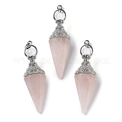 Natural & Synthetic Mixed Gemstone Faceted Cone Big Pendants&nbsp;G-P552-04P