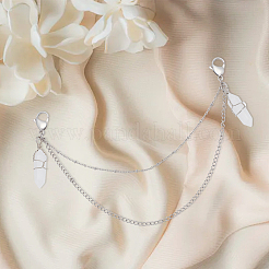 Natural Crystal Bullet Pendant Shoe Decoration Double Strand Curb & Cable Chain&nbsp;FIND-PH01456