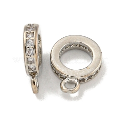 Brass Cubic Zirconia Tube Bails&nbsp;KK-L215-201B-P