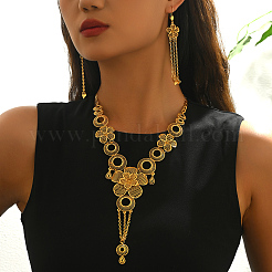 Elegant Alloy Hollow Flower Tassel Earrings & Necklaces for Women&nbsp;FZ8785