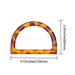 8 Pcs 4 Colors Plastic D Shape Purse Handle&nbsp;KY-SZ0001-03