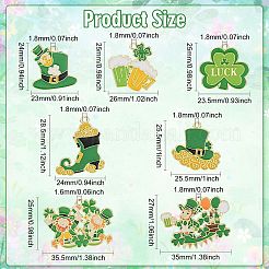28Pcs 7 Style Saint Patrick's Day Theme Alloy Enamel Pendants&nbsp;ENAM-CJ0005-83