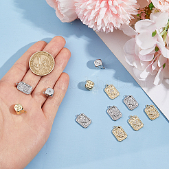 Brass Micro Pave Clear Cubic Zirconia Pendants&nbsp;KK-HS0002-24
