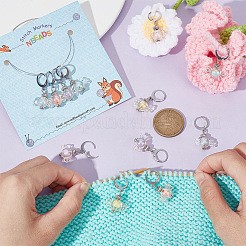 Candy Transparent Acrylic Pendant Stitch Markers&nbsp;HJEW-AB00323