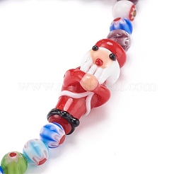 Handmade Lampwork Beaded Mobile Straps for Christmas&nbsp;HJEW-JM00446-05