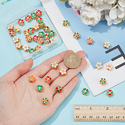 42Pcs 7 Styles Alloy Enamel European Beads&nbsp;ENAM-GO0001-17