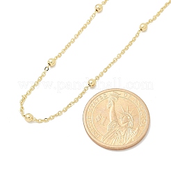 Brass Ball Cable Chain Necklaces for Women&nbsp;NJEW-M051-01G