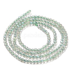 Electroplate Transparent Glass Beads Strands&nbsp;X-GLAA-H021-01A-FR07
