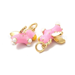 Rack Plating Brass Enamel Pendants&nbsp;KK-A177-20G-01