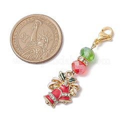 10Pcs Christmas Alloy Enamel Pendant Decorations&nbsp;HJEW-JM02534