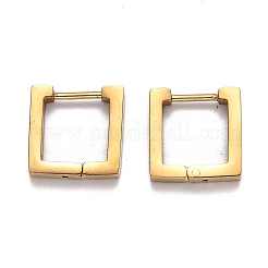 304 Stainless Steel Square Huggie Hoop Earrings&nbsp;STAS-J033-09A-G