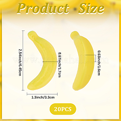 Mini Foam Imitation Banana&nbsp;AJEW-CP0006-17B