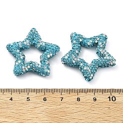 Star Shape Polymer Clay Rhinestone Beads&nbsp;CLAY-NH0001-06K