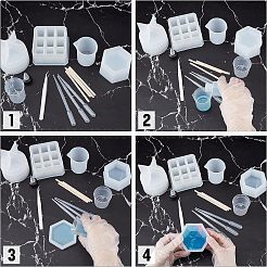 DIY Beauty Makeup Storage Box Epoxy Resin Crafts Kits&nbsp;DIY-OC0003-69