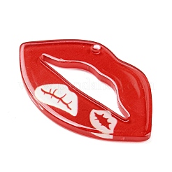 Valentine's Day Theme Opaque Acrylic Pendants&nbsp;SACR-F011-03B