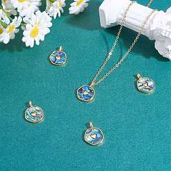 5Pcs Natural Abalone Shell/Paua Shell Pendants&nbsp;KK-SZ0002-38A