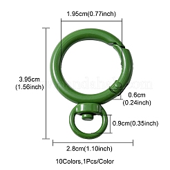 10Pcs Spray Painted Alloy Swivel Snap Hooks Clasps&nbsp;FIND-YW0001-60