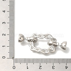 Brass Micro Pave Clear Cubic Zirconia Fold Over Clasps&nbsp;KK-K389-026P