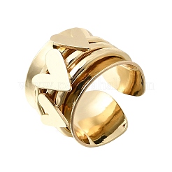 Brass Cuff Open Rings for Women&nbsp;RJEW-F215-09G