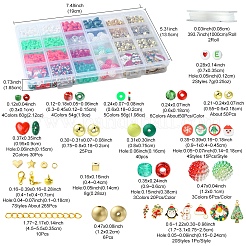 DIY Christmas Themed Acrylic & Glass Seed & Polymer Clay Beads Bracelet Kits&nbsp;DIY-FS0007-95