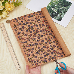 Flower Pattern Cork Fabric&nbsp;DIY-CY0003-04