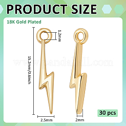 30Pcs Brass Pendants&nbsp;KK-BC0015-36
