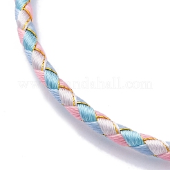Polyester Cord Braided Bracelet Makings&nbsp;MAK-Z003-01P-02