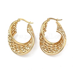 Multilayer Twist 201 Stainless Steel Hoop Earrings&nbsp;EJEW-D354-01G