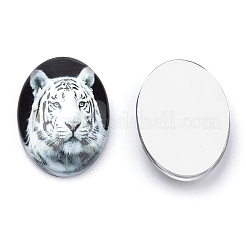 Flatback Glass Cabochons&nbsp;X-GGLA-S034-25x18-028