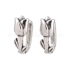 Rose Flower 316 Stainless Steel Clip on Nose Rings&nbsp;AJEW-C044-12AS