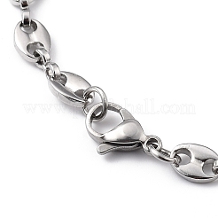 Tarnish Resistant 304 Stainless Steel Coffee Bean Chain Bracelets&nbsp;BJEW-JB05495